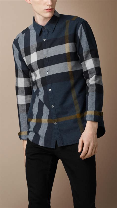 burberry black and blue male shirt|Burberry men's shirts 3x.